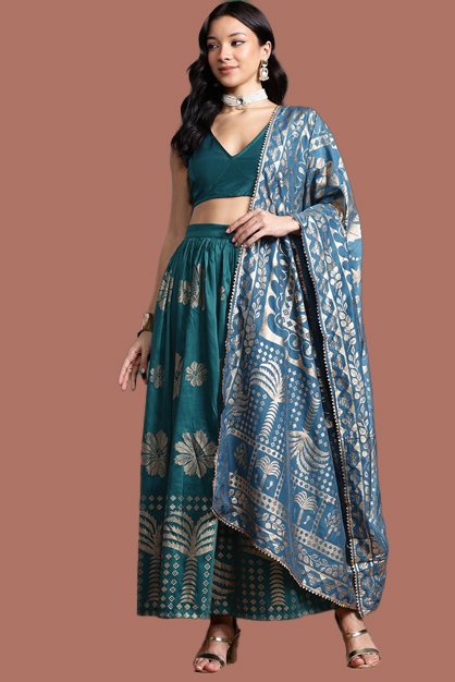 મુદ્રિત લેહેંગા (4)