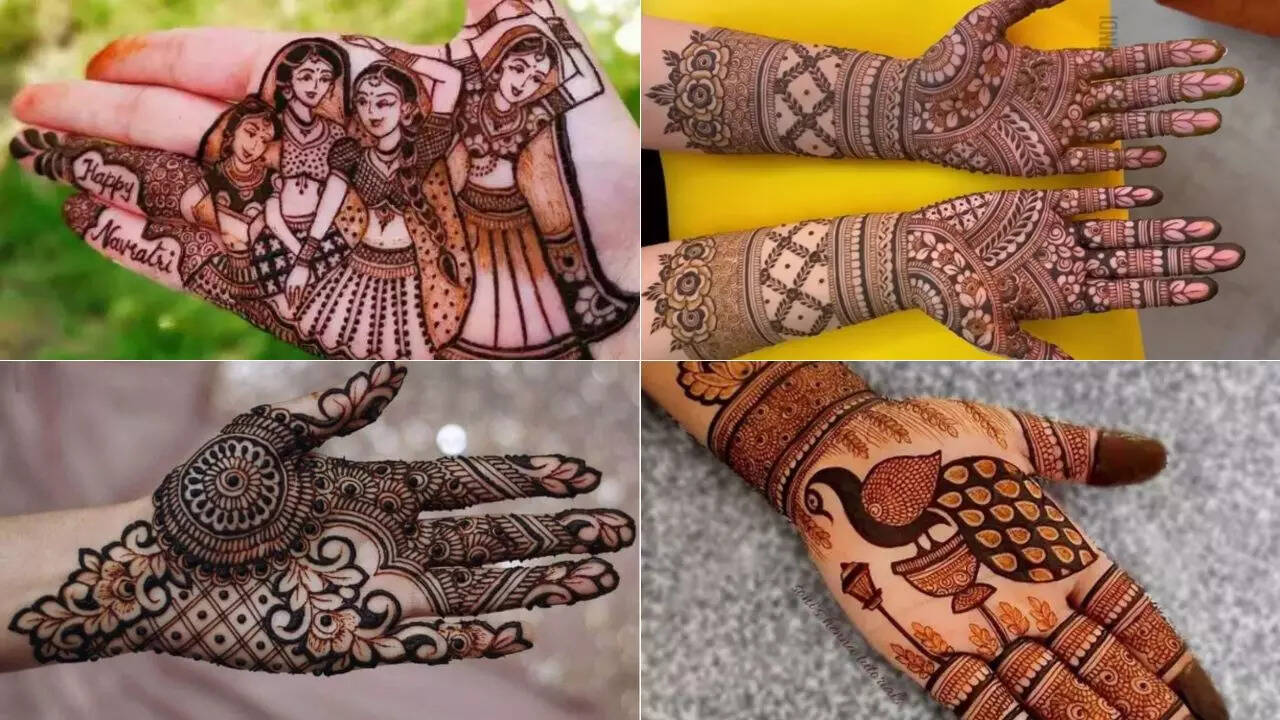 નવરાત્રી મહેંદી ડિઝાઇન્સ: નવરાત્રીના પહેલા દિવસે હથેળી પર આવી સુંદર મહેંદી બનાવો, તમને માતાના આશીર્વાદ મળશે