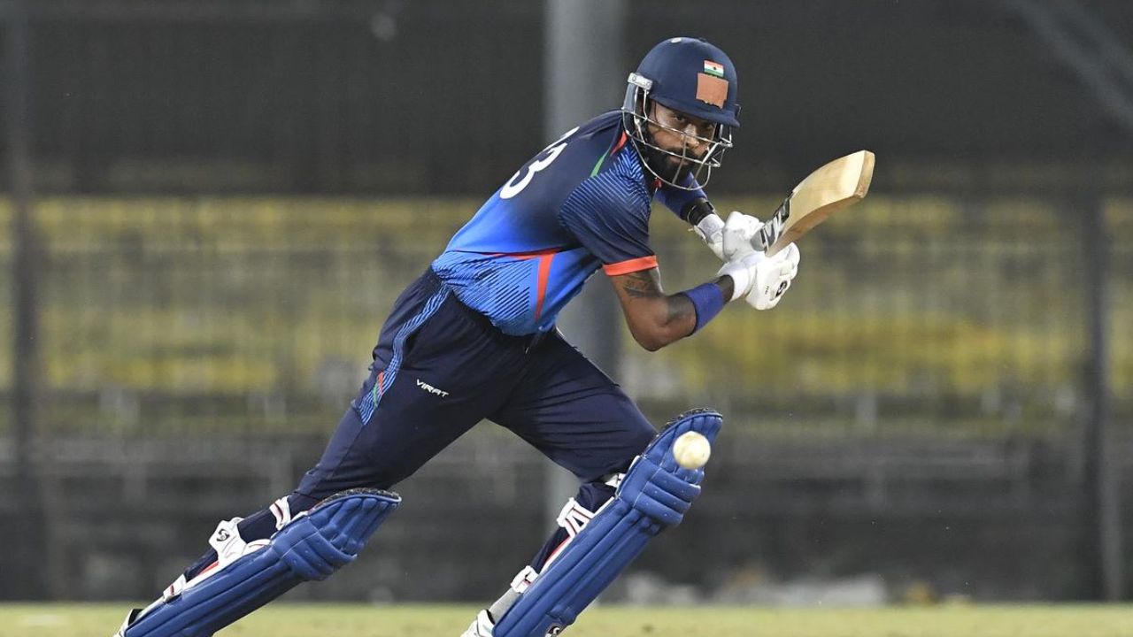 6,6,6,6,4,4,4... વાપસી મેચમાં હાર્દિક પંડ્યાની કરિશ્માઈ ઈનિંગ્સ, 42 બોલમાં 77 અણનમ રન બનાવીને બરોડાને જીત તરફ દોરી ગયું.