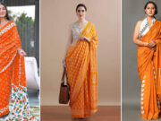 ચૈત્ર નવરાત્રીના ચોથા દિવસે પહેરવામાં આવેલી આ સુંદર નારંગી -રંગની સાડી, બધા ટેરિફ કરશે