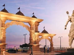 ગ્વાલિયરથી નીકળેલી શ્રી રામની 51 ફૂટની પ્રતિમા, ચંદ્રખુરીમાં સ્થાપિત થશે