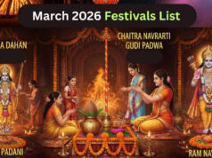 માર્ચ 2026 ફેસ્ટિવલ કેલેન્ડર: ચૈત્ર નવરાત્રી અને રામ નવમી ક્યારે છે, અહીં આખા મહિનાના ઉપવાસ અને તહેવારોનું કૅલેન્ડર જુઓ.