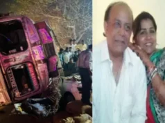 રાજધાનીમાં ભયાનક માર્ગ અકસ્માત સર્જાયો, ડાંગર ભરેલી ટ્રક કાર પર પલટી, દંપતી સહિત 3ના મોત