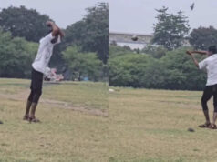 હથોડી ફેંકતી વખતે થયો એવો ફની એક્સિડન્ટ કે તમે હસવાનું રોકી નહીં શકો, વાયરલ વીડિયો